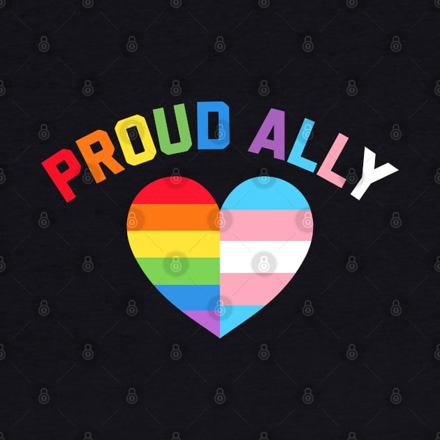 Proud Ally Lgbt Rainbow Heart by adalynncpowell